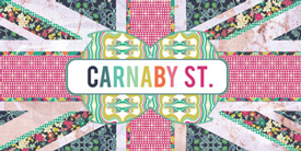 Carnaby Street by Pat Bravo. Inspired by Groovy blooms & strong geometrics prints.