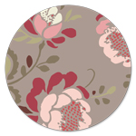DR-301 Taupe Stenciled Petals