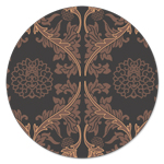 S-3024 Pudong Medallion Damask Brown