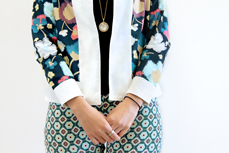 Dare fabric flower jacket