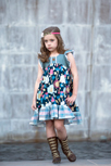 Dare fabrics girls dress with flowers